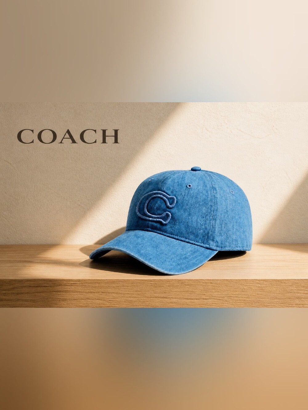 Coach Signature Patch Baseball Hat NWT